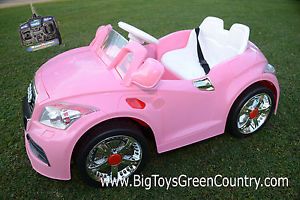 Ride on Car 12V Audi Style Kids Power Wheels w  Remote Control Toy Pink 2014