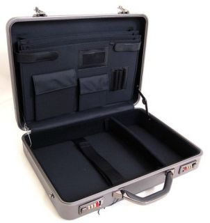 Aluminum Attache Case 17" Laptop Briefcase Hard Sided Portfolio Combination Lock