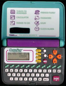 Data Pad Tiger Electronic Handheld Pocket Organizer Dear Diary Password Kids Toy