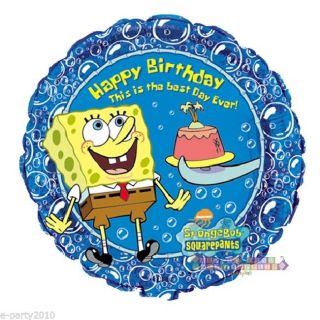 Foil Spongebob Best Day Ever Mylar Balloon Birthday Party Supplies Decorations