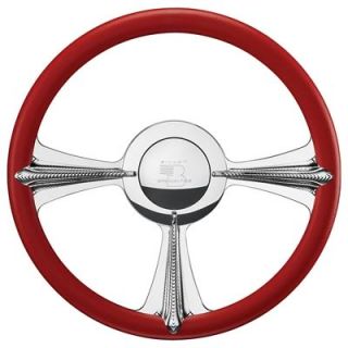 Billet Spec Steering Wheel Half Wrap Rat Tail Aluminum 3 Spoke 14" Dia ea P30097