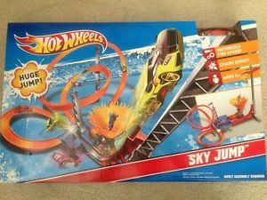 New Hot Wheels Cars Sky Jump Race Track Set with 1 Toy Car Kids Toys 3
