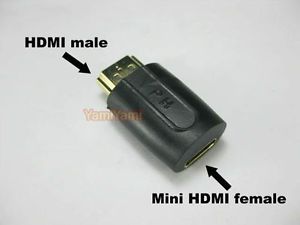 HDMI Male M to Mini HDMI Female F Adapter Converter for HDTV DVD TV Camera DV