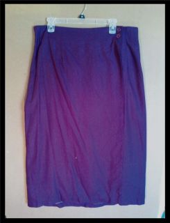 Purple Plum Silk Wrap Around Skirt Sz 22 Fittting Image