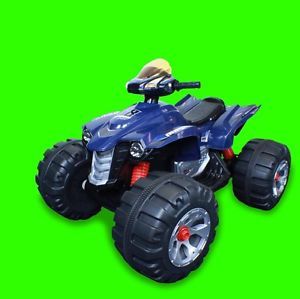 Brand New 12V Battery Powered Electric Kids Ride on Toy ATV Car 4 Wheel Blue