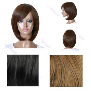 New Style Womens Girls Sexy Short Fashion Straight Hair Wig 3 Colors Available