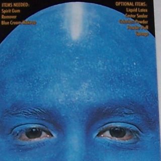 Profesional Woochie Bald Head Man Wig Skin Cap Latex Blue Color Skinhead FX