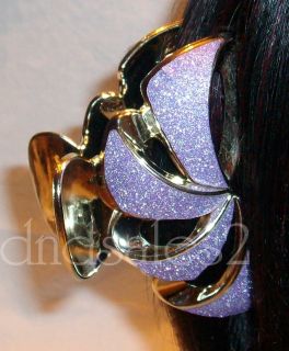 Glittered Metallic Shimmer Jaw Claw Hair Claw Clip 9140 Assorted Colors