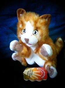 New Professional Hand Puppet Orange Tabby Kitty Folkmanis Plush Kid's Play Toy