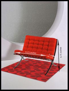 Interior Motive Luxury Decor Red Fashion Royalty Doll Chair Chaise