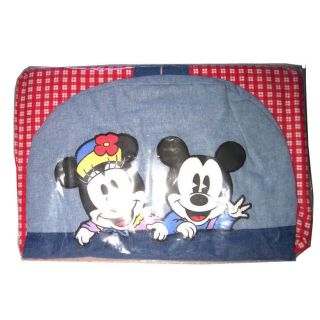 Classic Disney Baby Mickey Mouse Minnie Blue Red Diaper Stacker New
