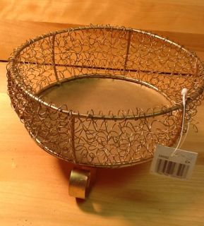 Elegant Fancy Gold Metal Wire Swirls Nest Home Decoration Basket Candle Holder