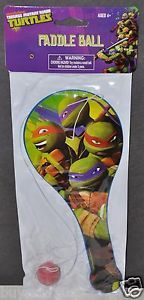 12pc TMNT Teenage Mutant Ninja Turtles Paddle Ball Kids Gift Toy for Candy Bags