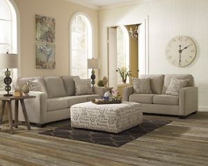 Ashley Alenya Quartz Beige Sofa Couch Loveseat Living Room Chair Set 1660038 35