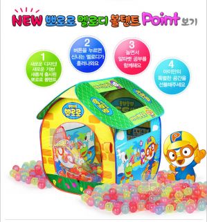 Pororo Melody Ball Tent Childs Kids Square Play House Alphabet Mesh Doors Korea