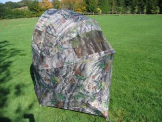Camo Popup Hunting Hide Tent 2 Man Chair Blind Shooting
