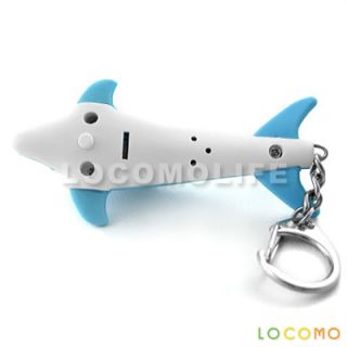 3 Cute Animal Voice Sound Keyring LED Light Toy Dolphin