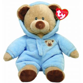 New Ty Pluffies Blue Baby Bear Plush Stuffed Animal Toy 10'' Baby Shower Gift