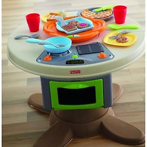 Toddlers Toy Kitchen Table Preschool Kids Interactive Pretend Play Activity Set