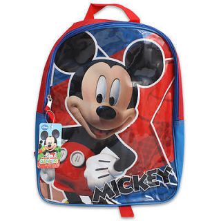Disney Mickey Mouse Kids School 15" Book Backpack Bag New