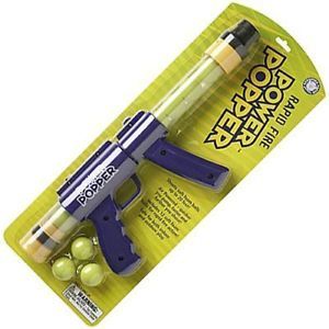 Power Popper Soft Ball Launcher Indoor Outdoor Sponge Balls Toy Gun Kids Gag