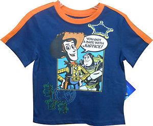 Disney Toy Story Boys T Shirt Woody Buzz Toddler Baby Cotton T Shirt 12M 24M 4T