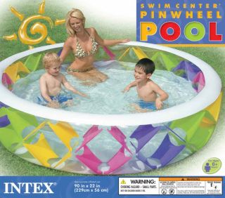 Intex Swim Center Pinwheel Inflatable Kids Swimming Pool 56494EP