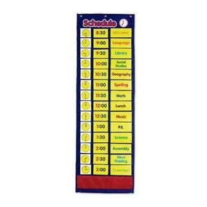 Learning Resources Daily Schedule Pocket Chart Toy Gift Kids Children New Fast