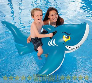 Intex Friendly Shark Ride on Kids Inflatable Pool Toy