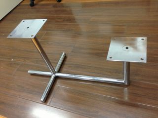 Furniture Leg Chrome Metal Legs for End Table Coffee Table Pub Base Wheel Legs