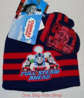 Thomas The Train Toddler Boys Hat Gloves Winter Set Cap Beanie Mittens Percy