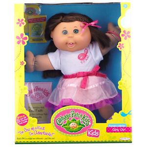 Cabbage Patch Kids 14" Doll Girly Girl with Brown Hair Blue Eyes