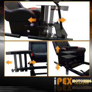 Black Driving Simulator Cockpit Frame Race Chair Pro Gaming Seat for Xbox PS3 Wi