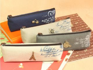 1pc Classic Nostalgic Restoring Pencil Pen Case Cosmetic Makeup Bag Gift 4 Style