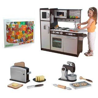 Big Fun Preschool Kids Kidcraft Girls Toy Kitchen Play Center Gift Set Premium