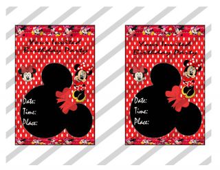 Minnie Mouse Party Supplies Personalized Printed and mailed to You
