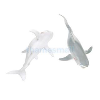 4X 2pcs Marine Animal Model Shark Model Kids Toy w Squeeze Horn Safe PVC