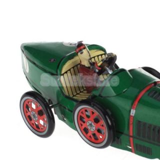 4X Vintage Style Metal Wind Up Walking Roadster Racing Car Kids Collectible Toy