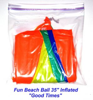 Classic Traditional Style Huge Beach Ball Fun Pool Beach Toy 35" inches Inflated