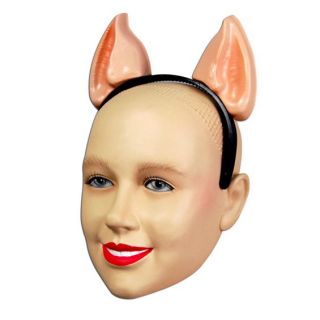 Adult Fancy Dress Costume Plastic Animal Ears Headband Accessory Pig Piglet