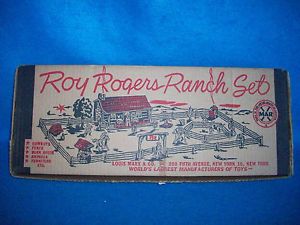 Marx Roy Rogers Ranch 3979 Set from 1952 with Ranch Kids Super Clean