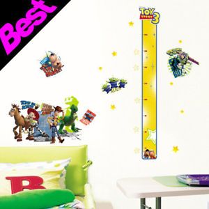 Toy Story Height Kids Boys Girls Nursery Bedrooms Rooms Wall Stickers Decals