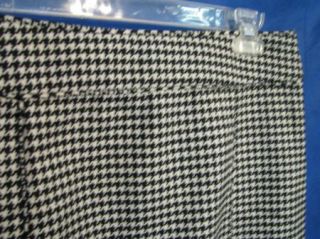 Banana Republic Black White Houndstooth Pencil Skirt Recycled Wool BL 10 P
