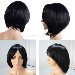 Black Female Elegant Vogue Pretty 12 6 inch Short Wig Hair Hairpiece Perruque
