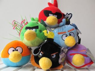 New Angry Birds Space Set of 6 3 5'' Plush Toys Kids Boys Girls Birthday Gifts