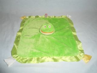 Douglas Cuddle Toys Plush Green Frog Security Blanket Nunu Baby Infant Lovey