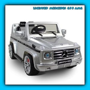 Mercedes G55 Licensed Ride on Toy Car Remote Control Power Wheels 12V Silver