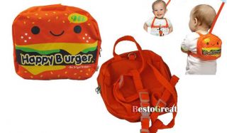 Cute Baby Toddler Kids Children Walking Safety Rein Harness Hamburger Bag