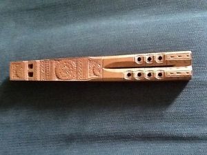 Wooden Recorder 2 Tubes Hand Made Flute Music Instrument Woodwind Toy Children