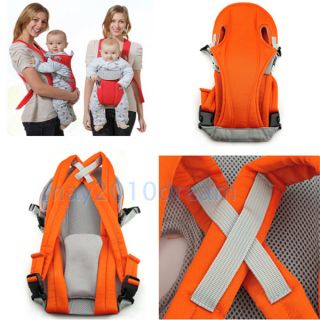 Convenient Kids Baby Carrier Infant Backpack Sling Decompression Strap Orange